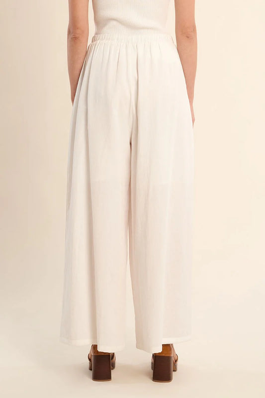 Molly Bracken Shell Woven Pant - White