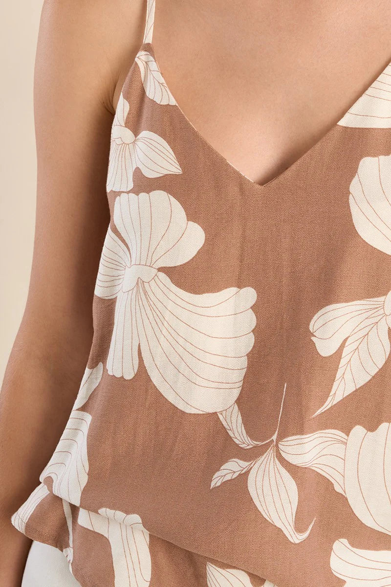 Molly Bracken Beige Chloe Tank Top